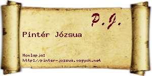 Pintér Józsua névjegykártya